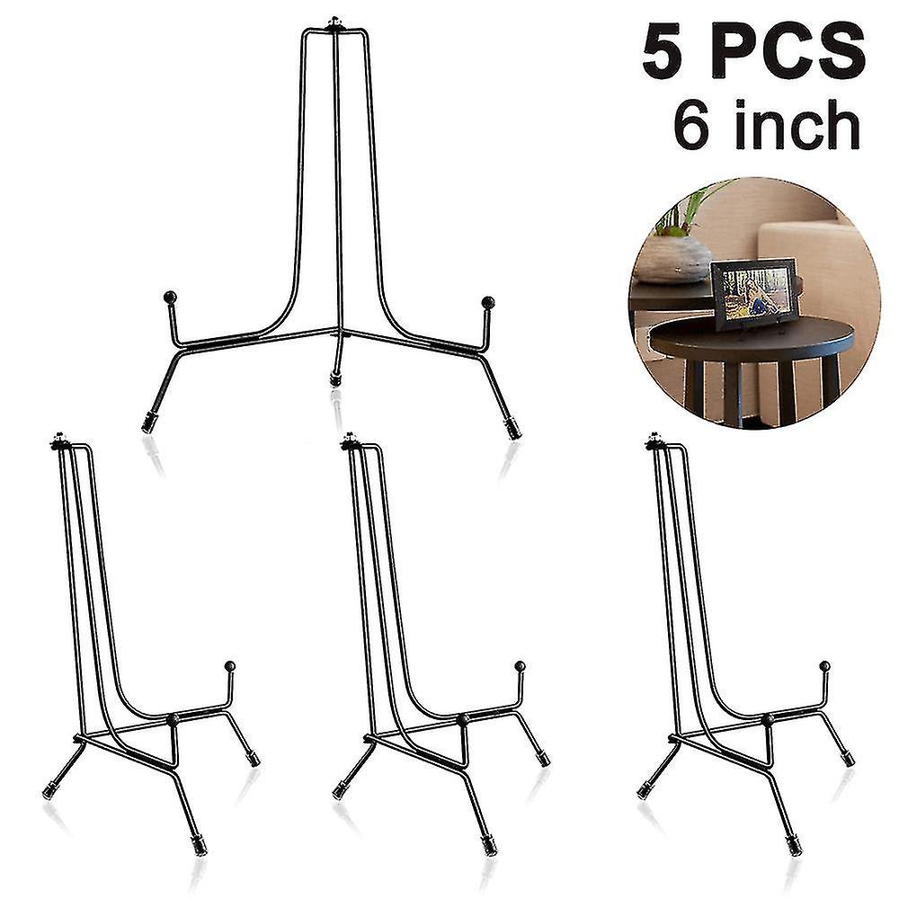 5 Pack Iron Display Stand，lron Easel Plate Display Photo Holder Stand