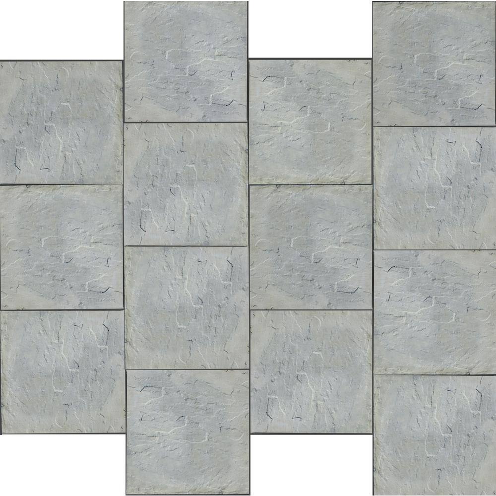 Nantucket Pavers Yorkstone 24 in. x 24 in. Gray Variegated Concrete Paver (22-Pieces88 sq. ft.Pallet) 22422