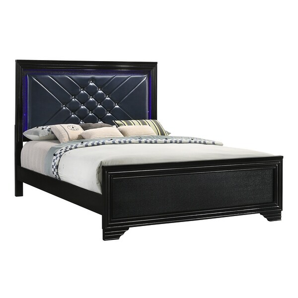 Bryson Black and Midnight Star 5-piece Queen Bedroom Set - - 33987947