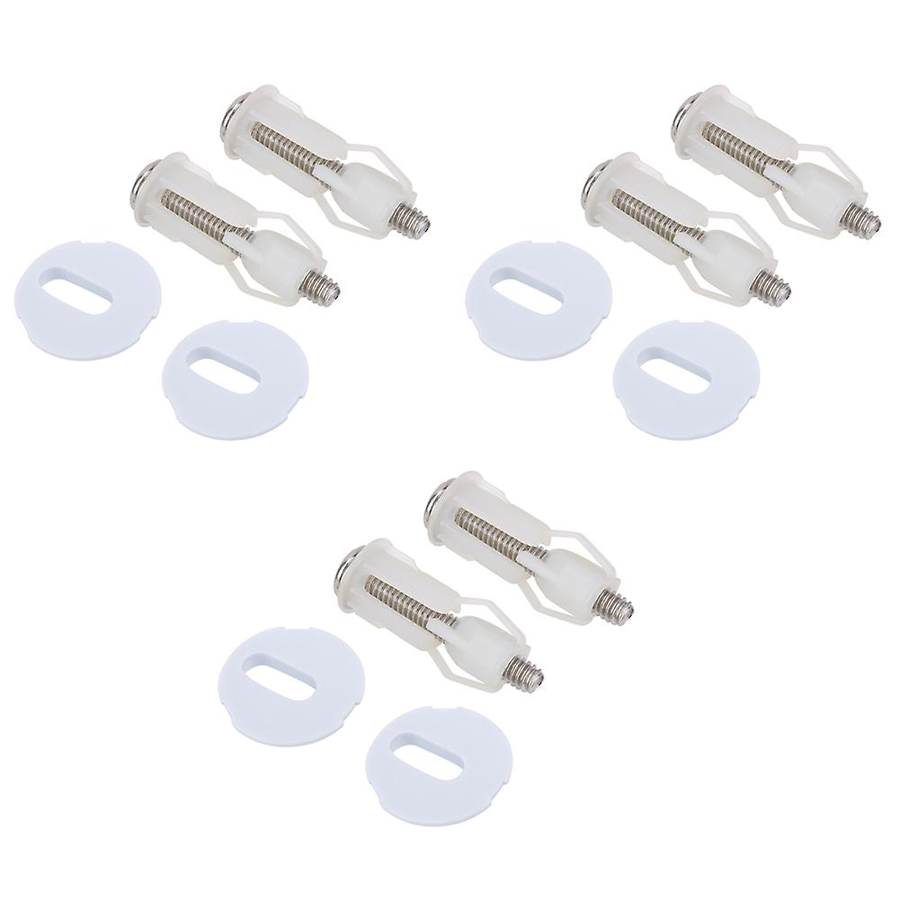 3 Pair Diy Plastic Toilet Seat Screw Set Fixings Fitting Accessory Toilet Repairing Tools