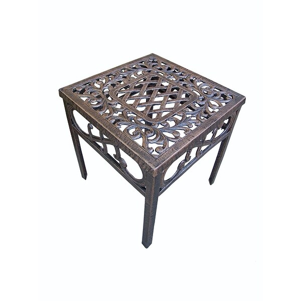 Dakota Cast Aluminum Square Side Table