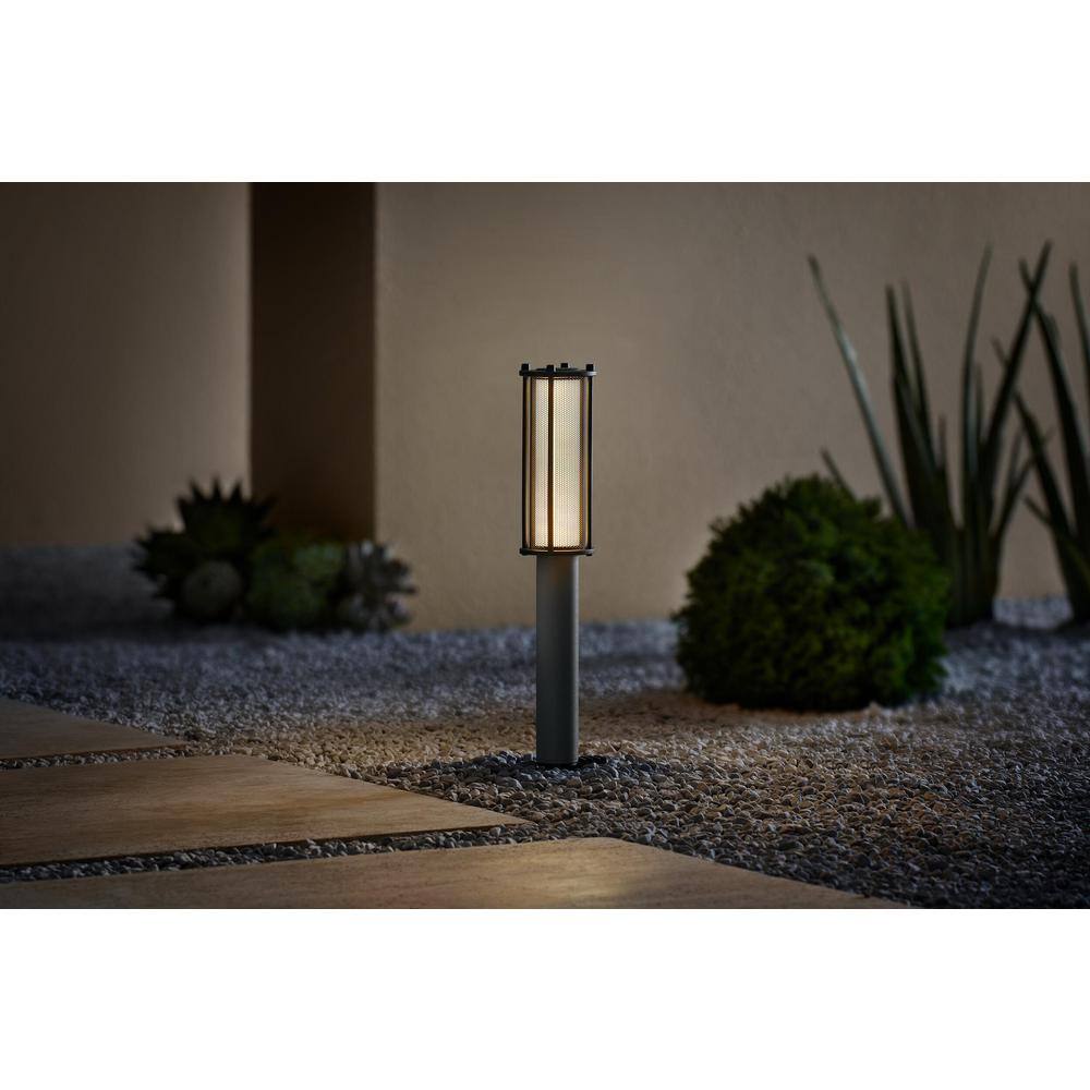 Hampton Bay Low Voltage Landscape Black Landscape Caged Lens Path Light with 4.4-Watt 100 lumen Integrated LED LBO-N1BLCL3000K