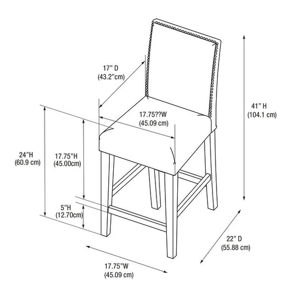 Linon James Crystal White 24-inch Counter Stool