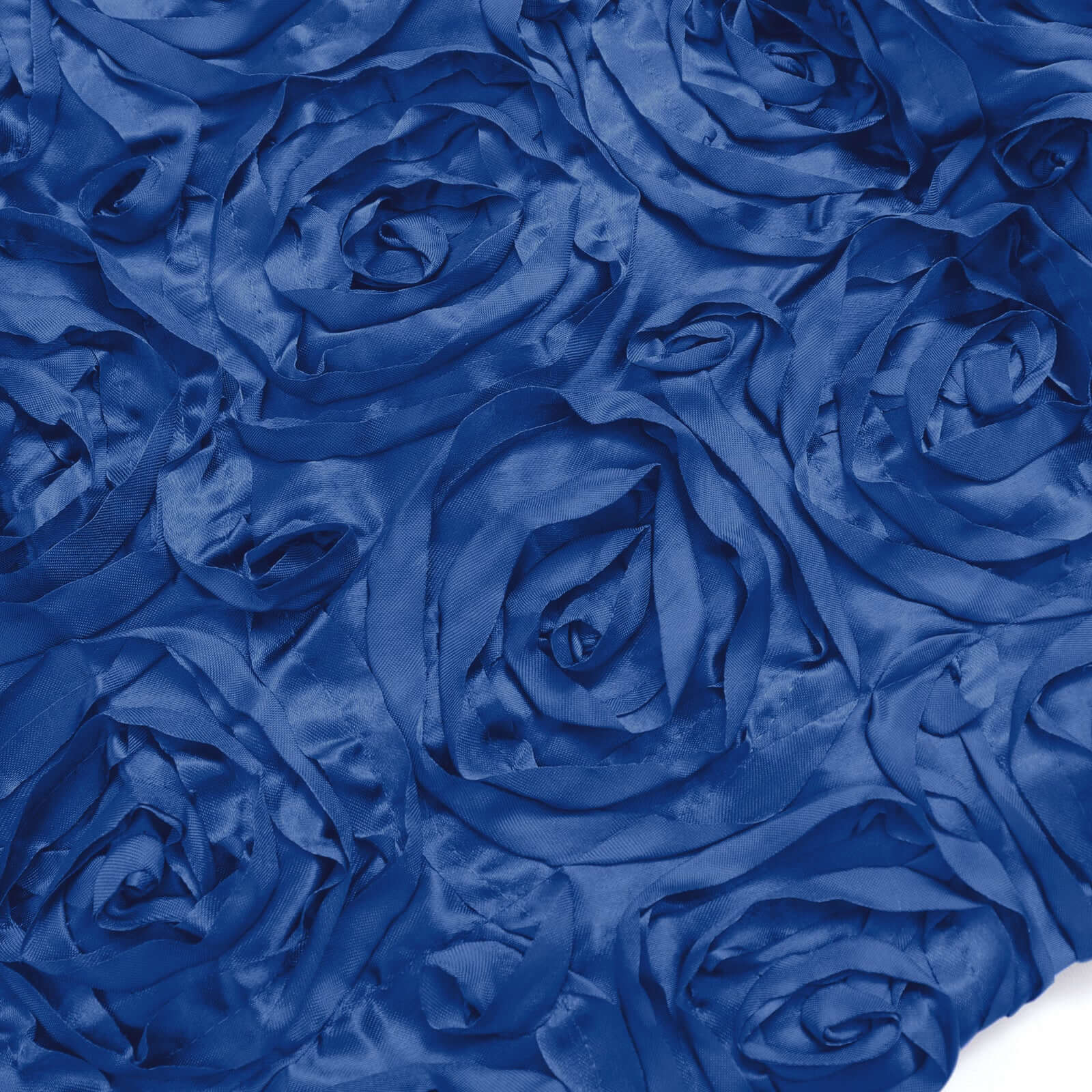 Royal Blue Satin Rosette Backdrop Drape Curtain, Photo Booth Event Divider Panel - 8ftx8ft