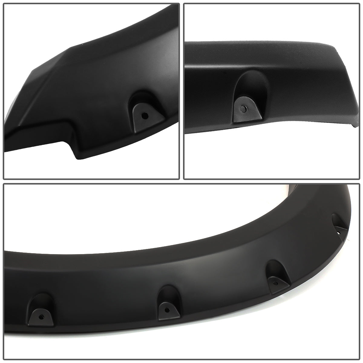 Fender Flares For 2009-2018 Ram Truck 1500 Fleetside Pocket-Riveted Style Wheel Cover Fender Flares - 4 Pieces 1