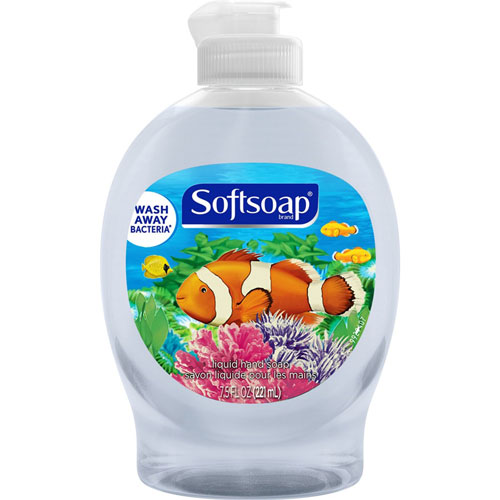 Colgate Palmolive Softsoap Aquarium Hand Soap | Fresh Scent， 7.5 fl oz (221.8 mL)， Flip Top Bottle Dispenser， 6