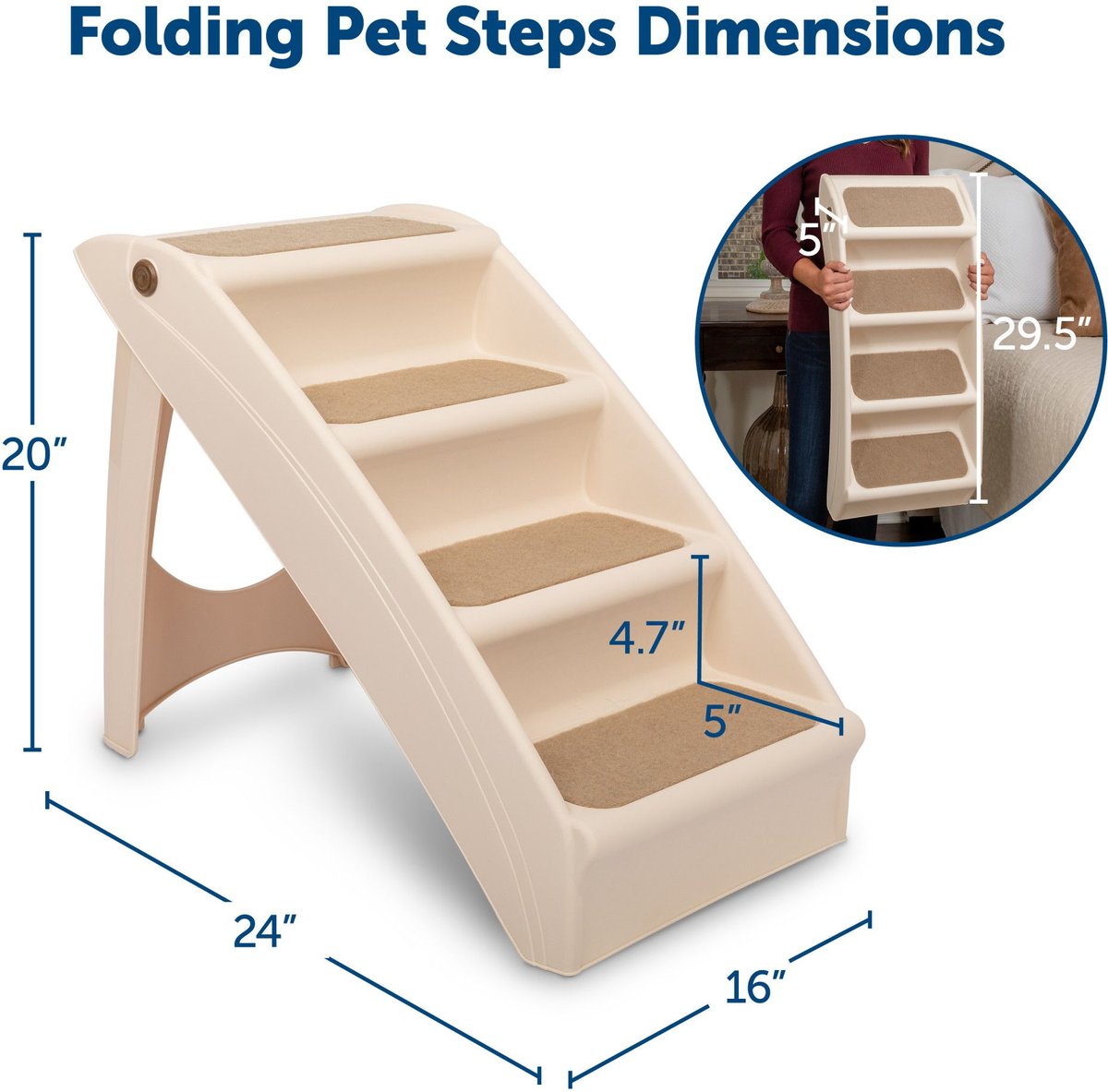 PetSafe CozyUp Foldable Cat and Dog Stairs