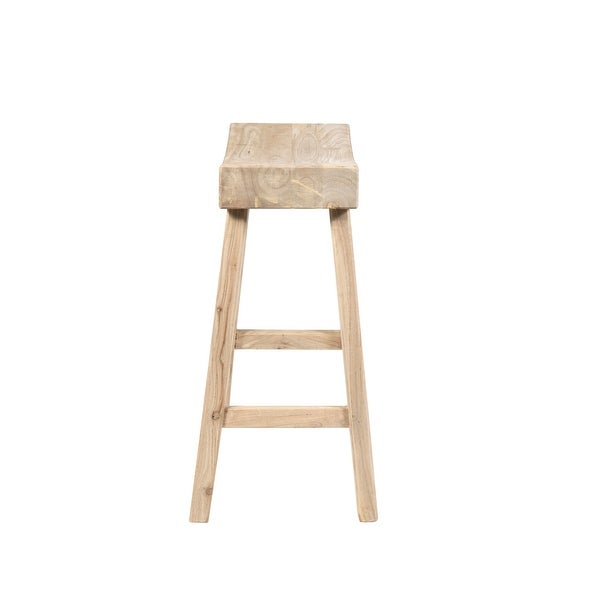 Unfinished Mindi Wood Backless Counter Stool