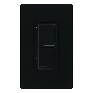 Lutron Maestro Dual Dimmer and Switch For Incandescent Bulbs Only 300-WattSingle-Pole Black (MA-L3S25-BL) MA-L3S25-BL