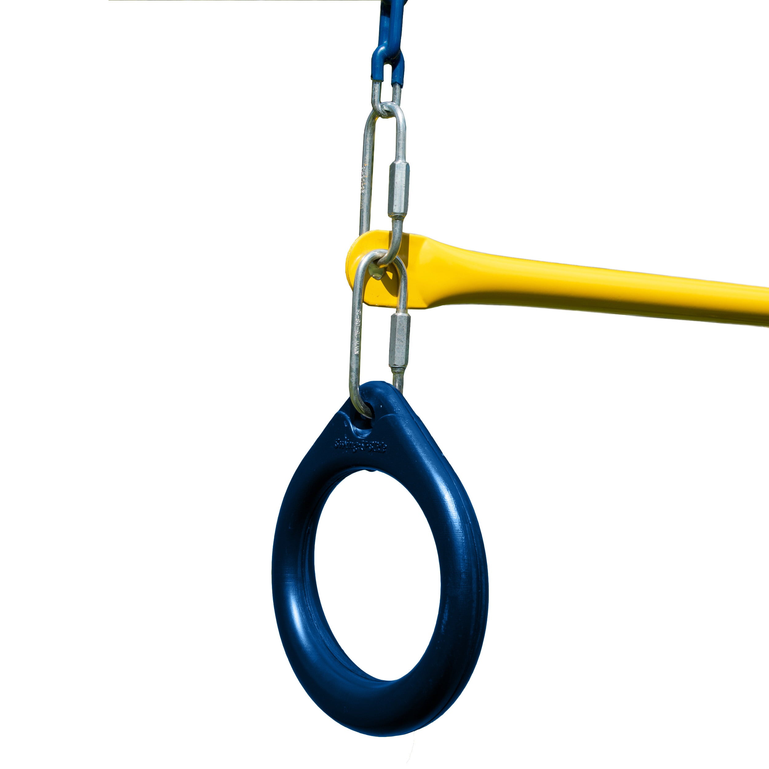 Swing-N-Slide Ring and Trapeze Combo Swing with Pinch-Free Coated Chains