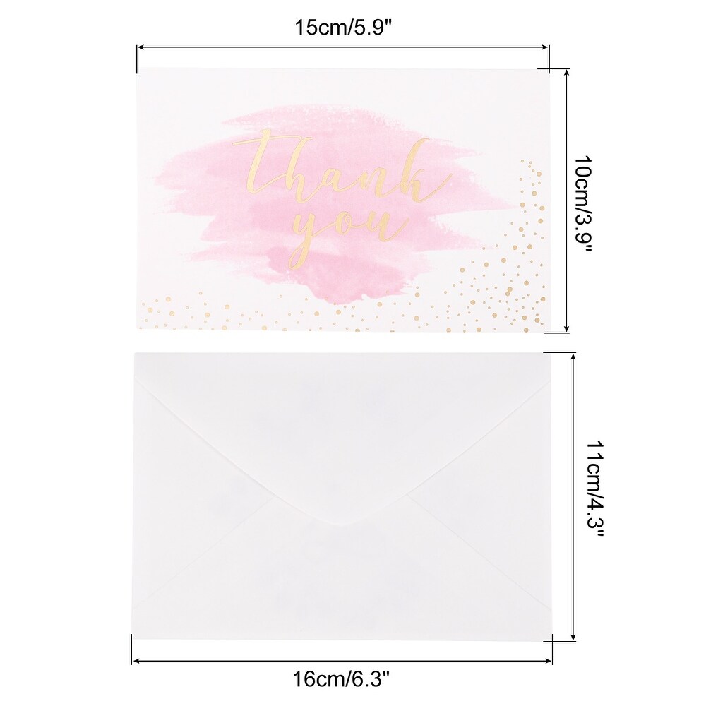 36pcs Thank You Cards with Envelopes 4x6 Thank You Cards Blank Watercolor   Multicolor