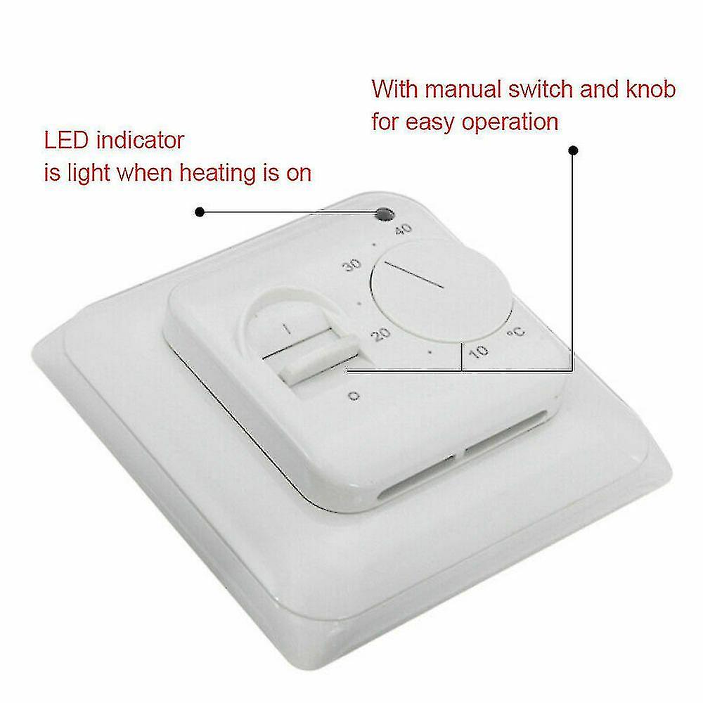 Electric Underfloor Heating Thermostat Temperature Control Switch + Sensor Cable