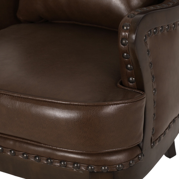 Mantua Upholstered Accent Chair with Nailhead Trim by Christopher Knight Home - 27.00