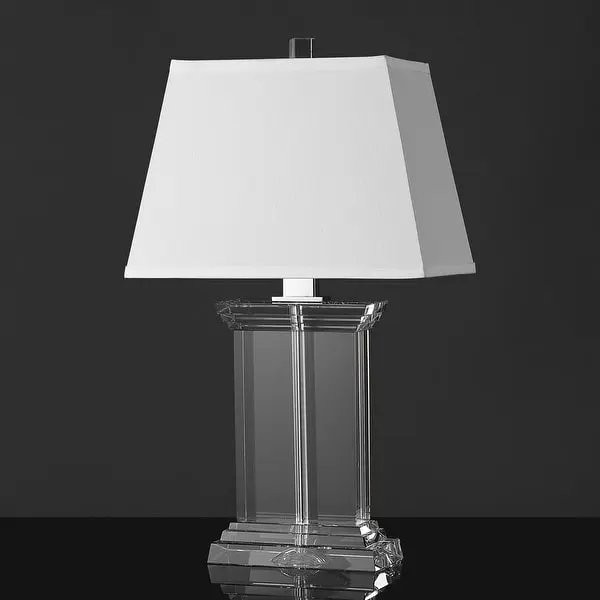 SAFAVIEH Couture Lighting 24-inch Schmidt Crystal Table Lamp - 14 IN W x 10 IN D x 24 IN H