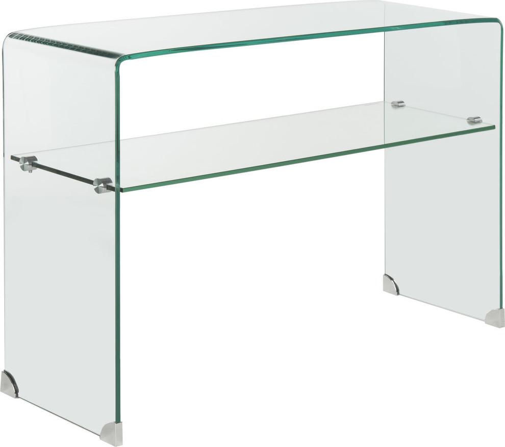 Hollis Glass Console Table   Transitional   Console Tables   by HedgeApple  Houzz