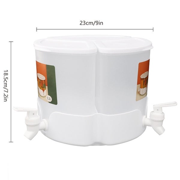 1.3 Gallon Beverage Drink Dispenser 360°Rotate - 5.2L