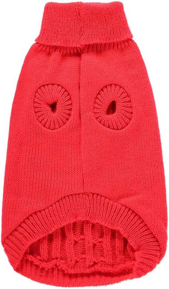 Dog Sweater， Warm Pet Sweaters Dogs Large Dogs， Cute Knitted Classic Cat Sweater Dog Clothes Coat For Girls Boys Dog Puppy Cat(small，red)