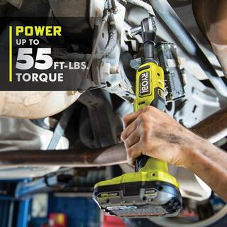 RYOBI ONE+ HP 18V Brushless Cordless 38 in. Extended Reach Ratchet (Tool Only) PBLRC25B