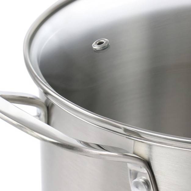 Martha Stewart Everday Midvale 8 Quart Stainless Steel Stock Pot With Lid