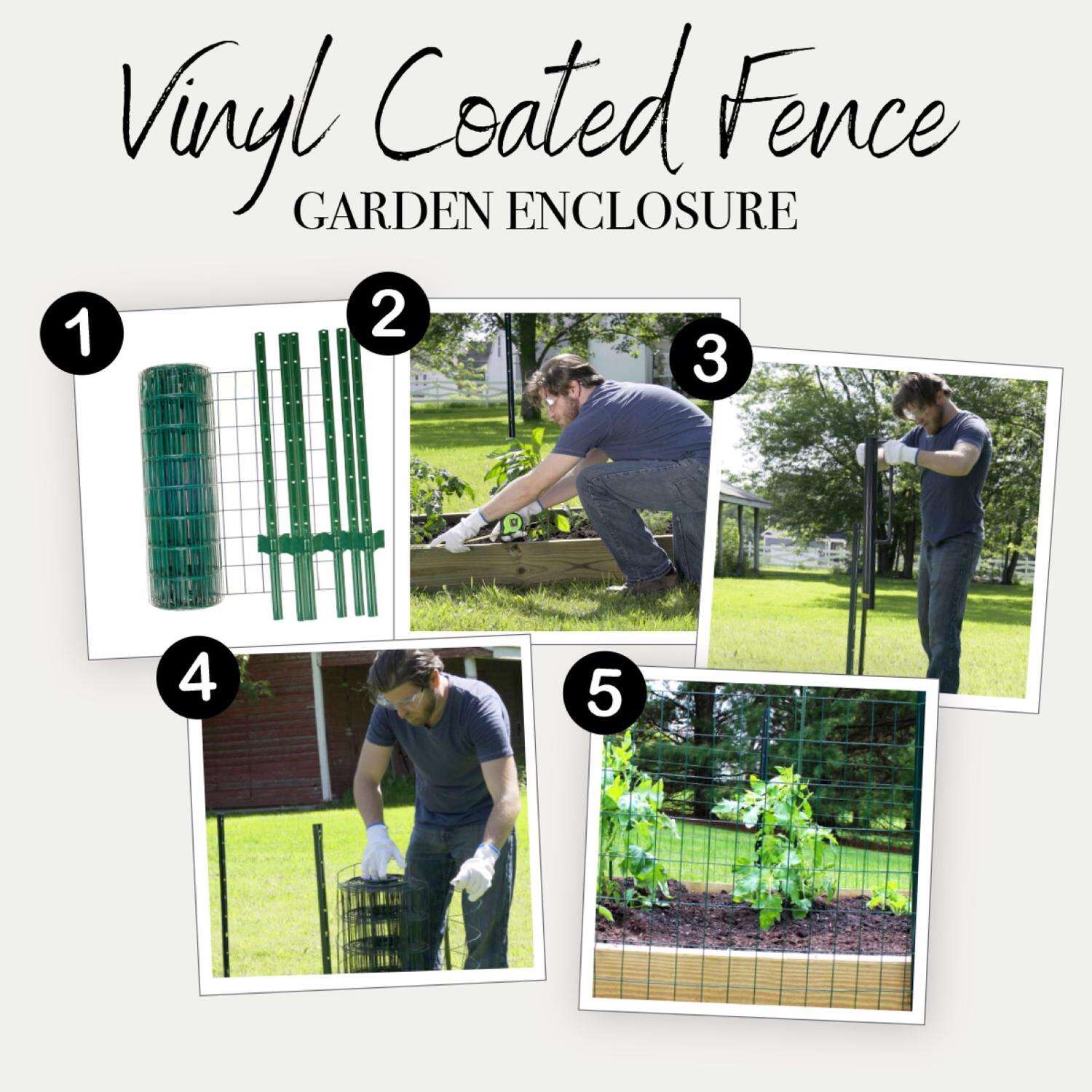 Garden Craft 24 in. H X 50 ft. L Steel Welded Wire Fence 2x3 in.