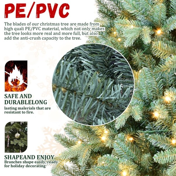 PEandPVC Green Christmas Tree with Lights