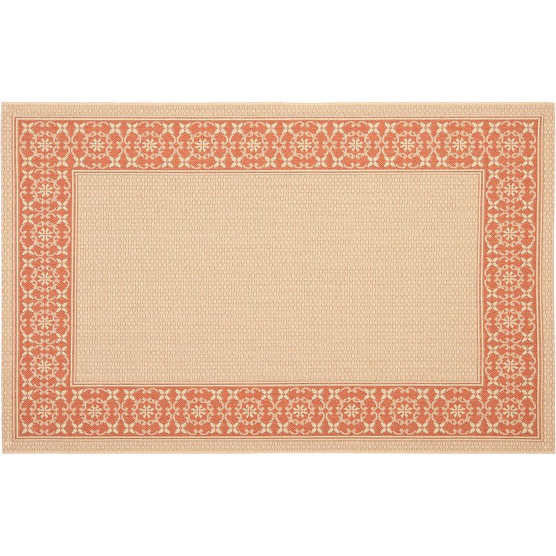 Safavieh Courtyard Medallion Border Indoor Outdoor Rug