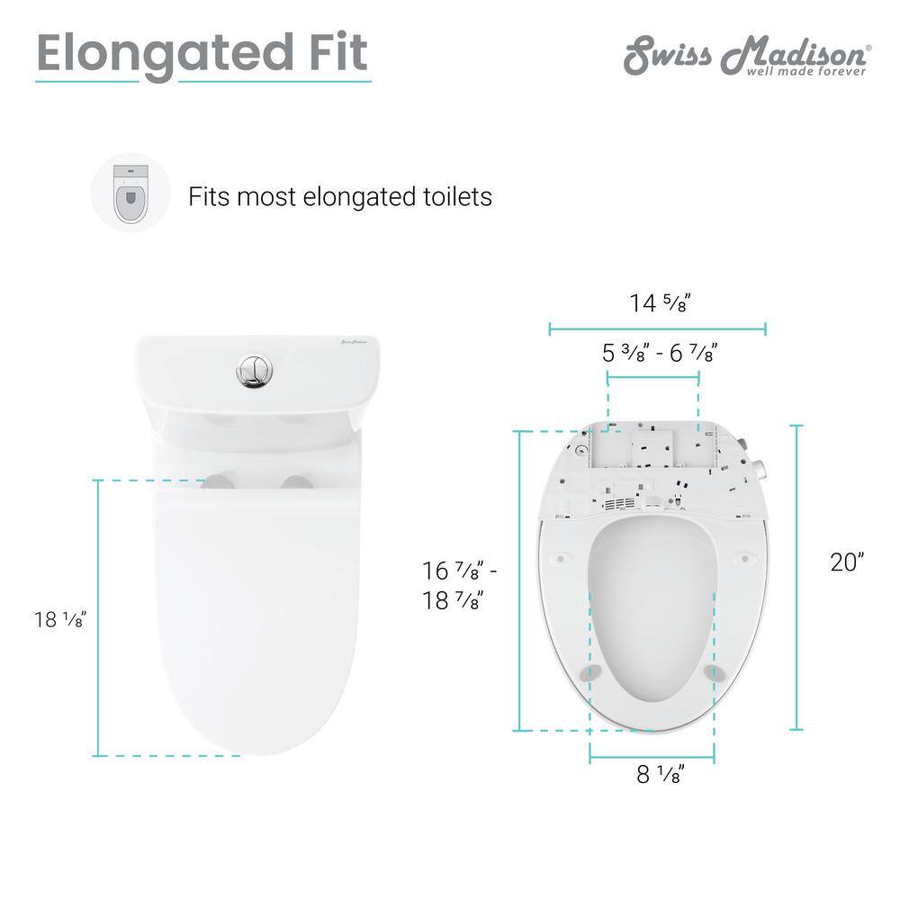 Swiss Madison Cascade Electric Bidet Attachment in White SM-STS21