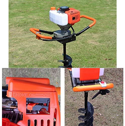 TFCFL 52cc Gas Powered Earth Auger Post Hole Digger Borer Fence Ground Drill 4