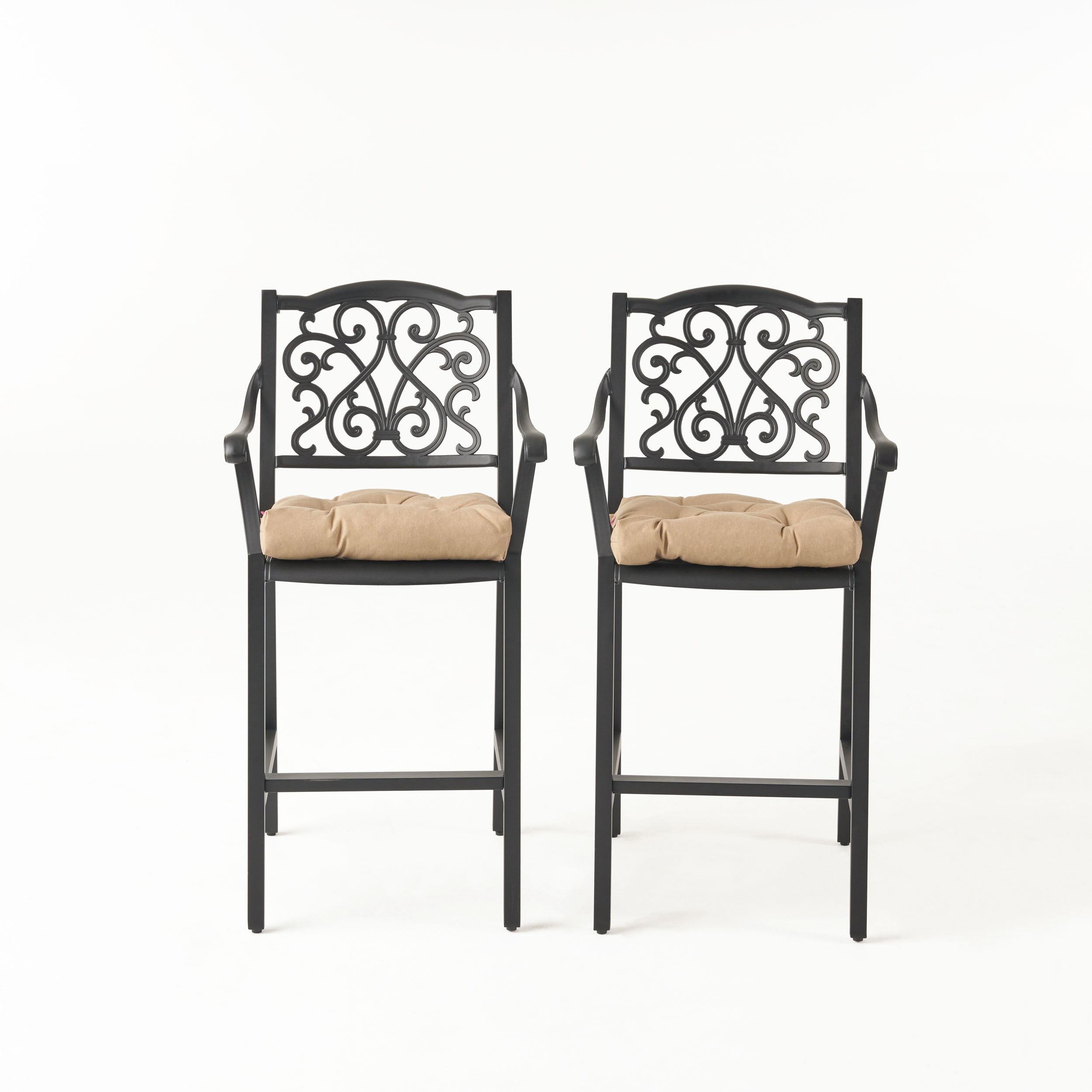 Prescott Outdoor Barstool with Cushion (Set of 2)