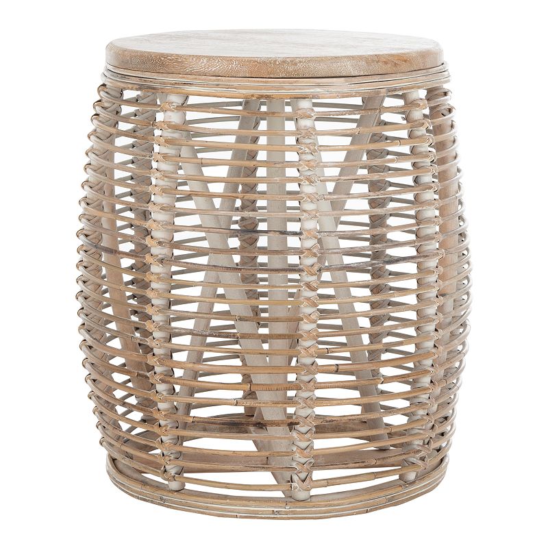 Safavieh Maui Rattan Drum Stool Table