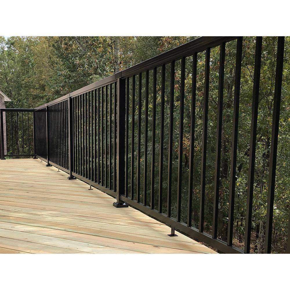 Peak Aluminum Railing 6 ft. Black Aluminum Deck Railing Picket and Spacer Kit 50211