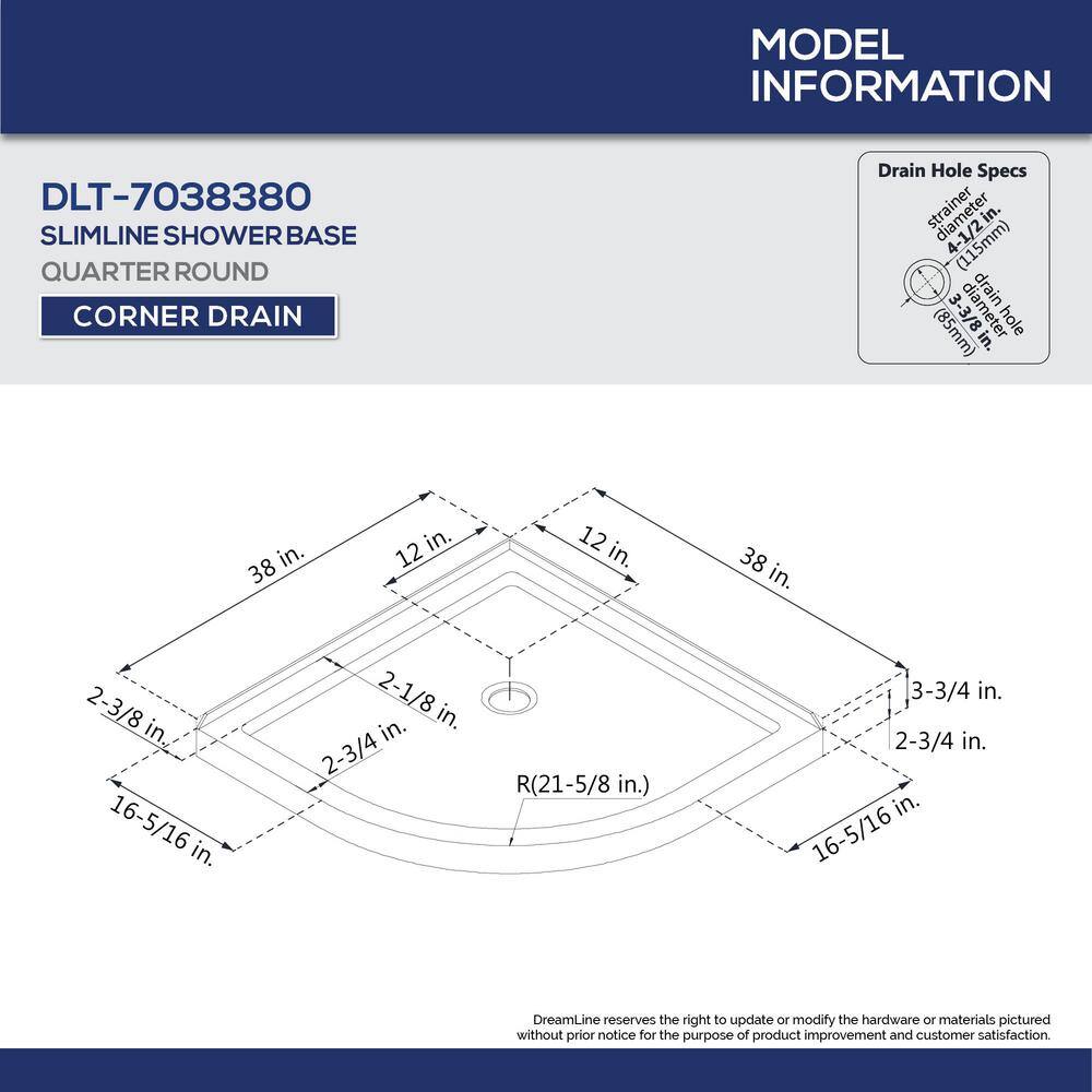 DreamLine Prime 38 in. x 74-34 in. Semi-Frameless Corner Sliding Shower Enclosure in Brushed Nickel with White Base Kit DL-6703-04CL