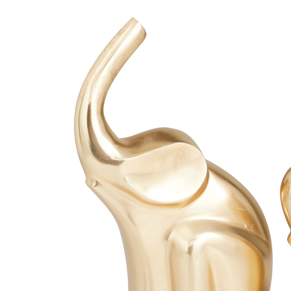 The Novogratz Gold Aluminum Elephant Sculpture (Set of 3)   S/3 12\