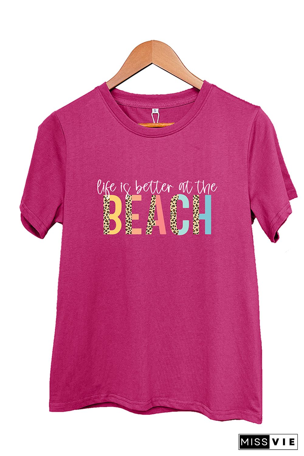 Life is better at the beach Sleeve Graphic Tee Wholesale