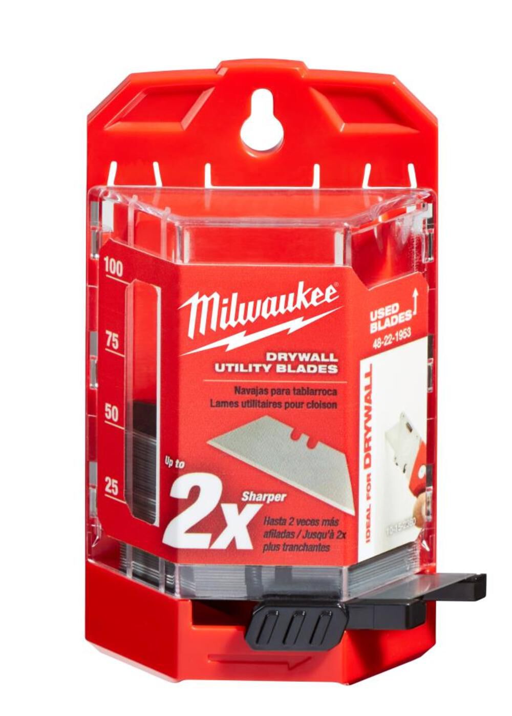 Milwaukee 50-Piece Drywall Utility Knife Blades with Dispenser 48-22-1953 from Milwaukee