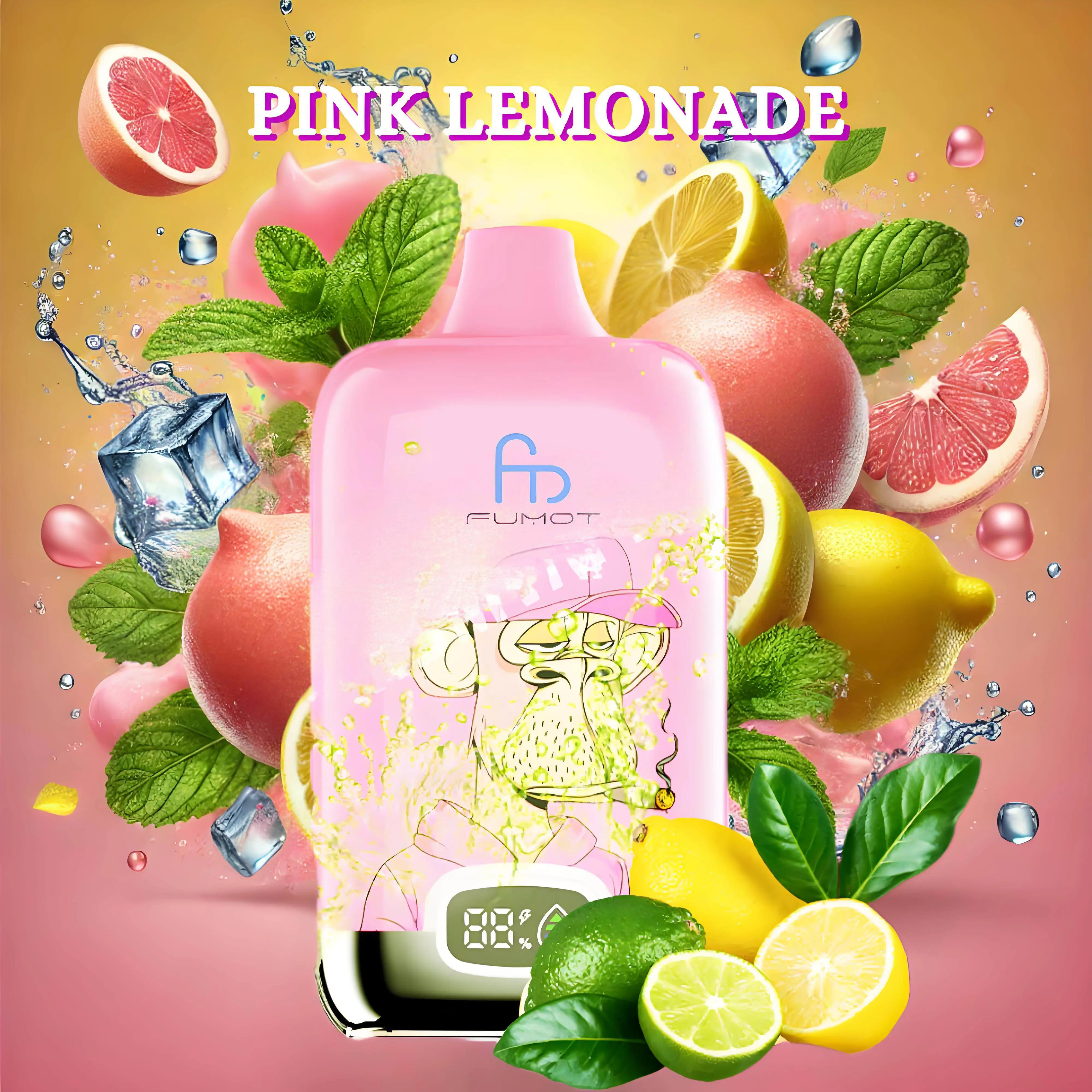 Fumot Tornado Digital Box 12000 Puffs - Pink Lemonade