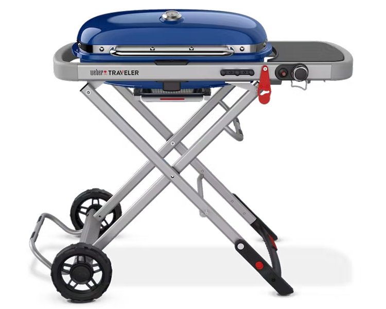 Weber Traveler Deep Ocean Blue Portable Gas Grill