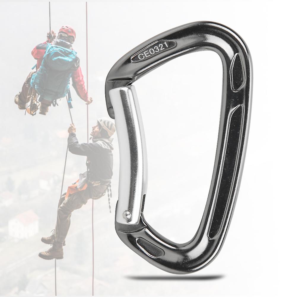 Kn-24-7-7 Outdoor Climbing Carabiner Key Chain Clip Keyring Snap Hook Automatic Locking Buckle For Camping Mountaineeringgray