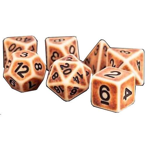 MDG Polyhedral Resin Dice Set (Ancient Brown)