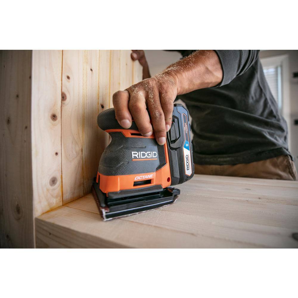 RIDGID 18V Cordless 2-Tool Combo Kit with Random Orbit Sander and 14 in. Sheet Sander (Tools Only) R8404439SB2N