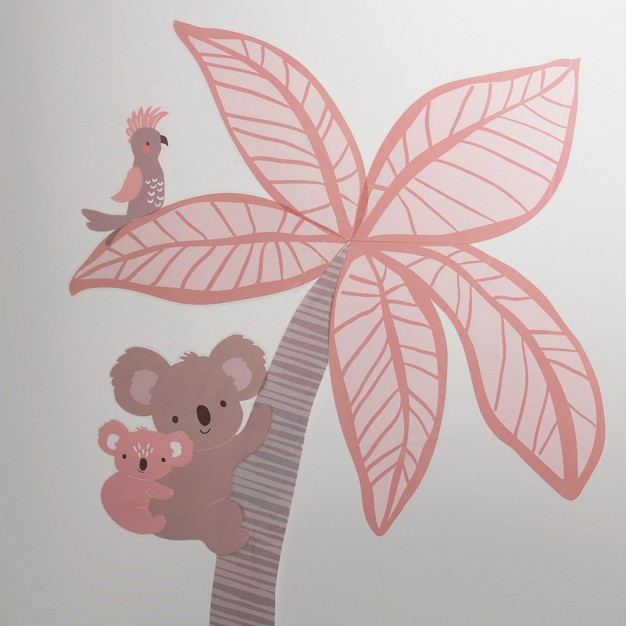 Lambs amp Ivy Calypso Pink taupe Koala And Palm Tree Nursery Wall Decals appliques