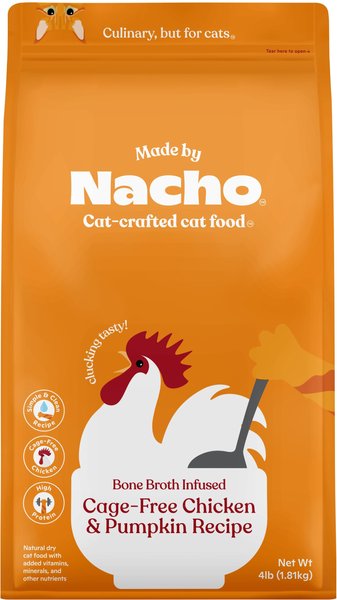 Made by Nacho Bone Broth Infused Cage-Free Chicken and Pumpkin Recipe Dry Cat Food