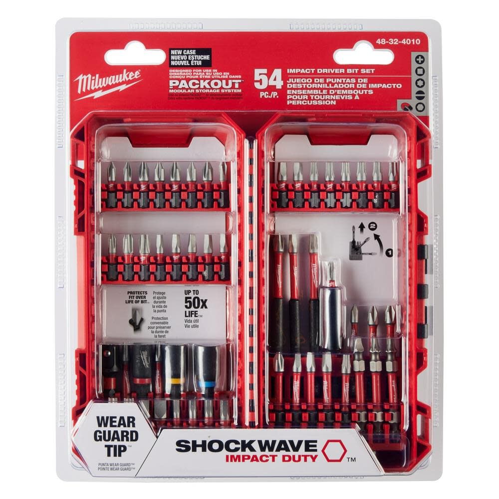 Milwaukee SHOCKWAVE Impact Duty Driver Bit Set 54pc 48-32-4010 from Milwaukee