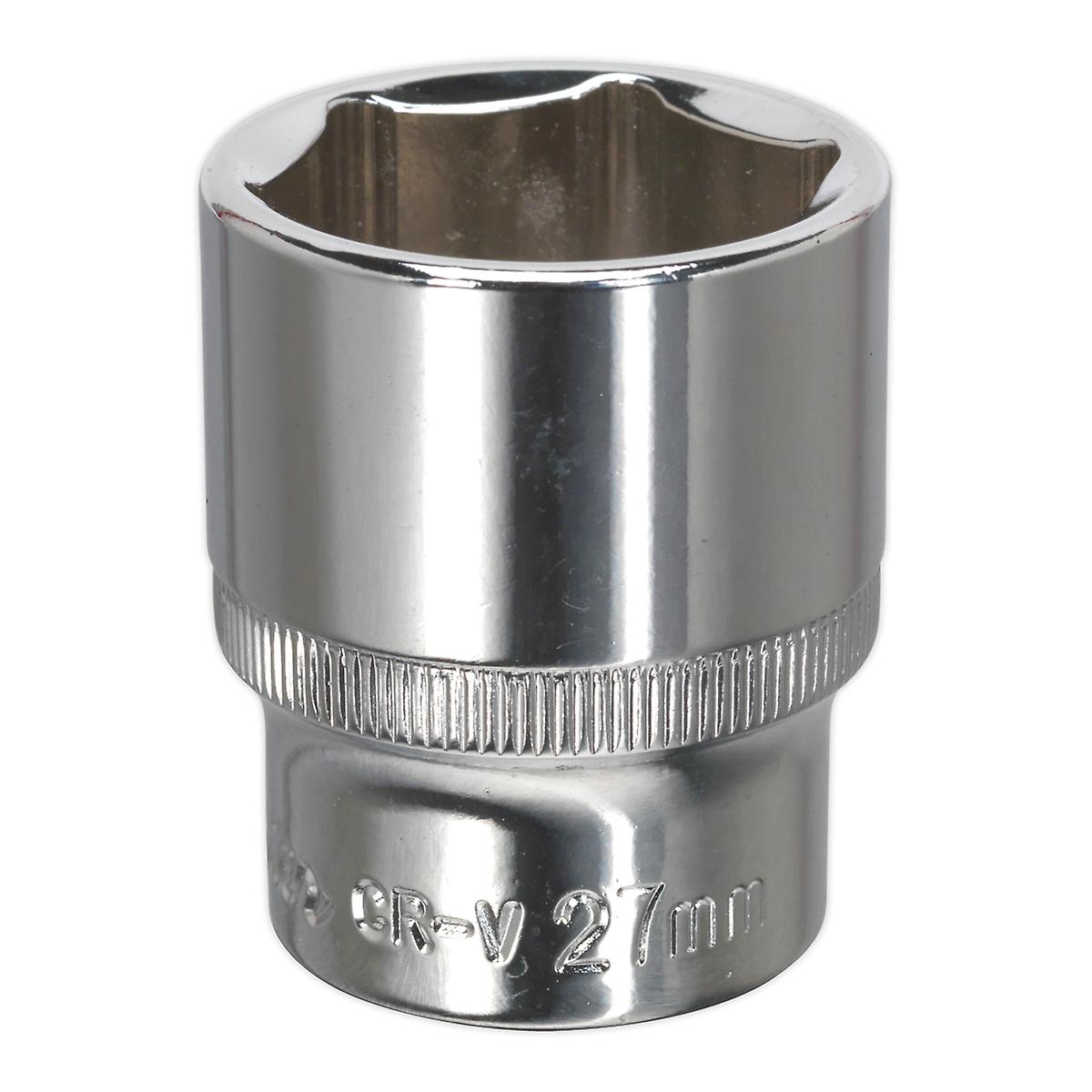 Sealey Sp1227 Walldrive Socket 27Mm 1/2Sq Drive Fully Polished