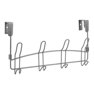 Zenna Home SnugFit Over-the-Door Hook with 4 Robe Hooks in Satin Nickel 251NNL