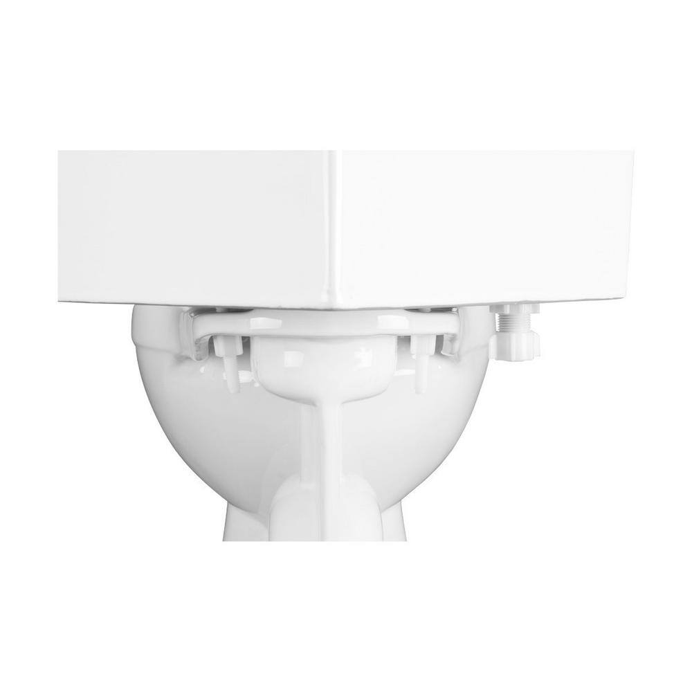 RENOVATORS SUPPLY MANUFACTURING Troyt Corner 2-Piece 0.8 GPF1.6 GPF WaterSense Dual Flush Round Toilet in White with Slow Close Seat 17668