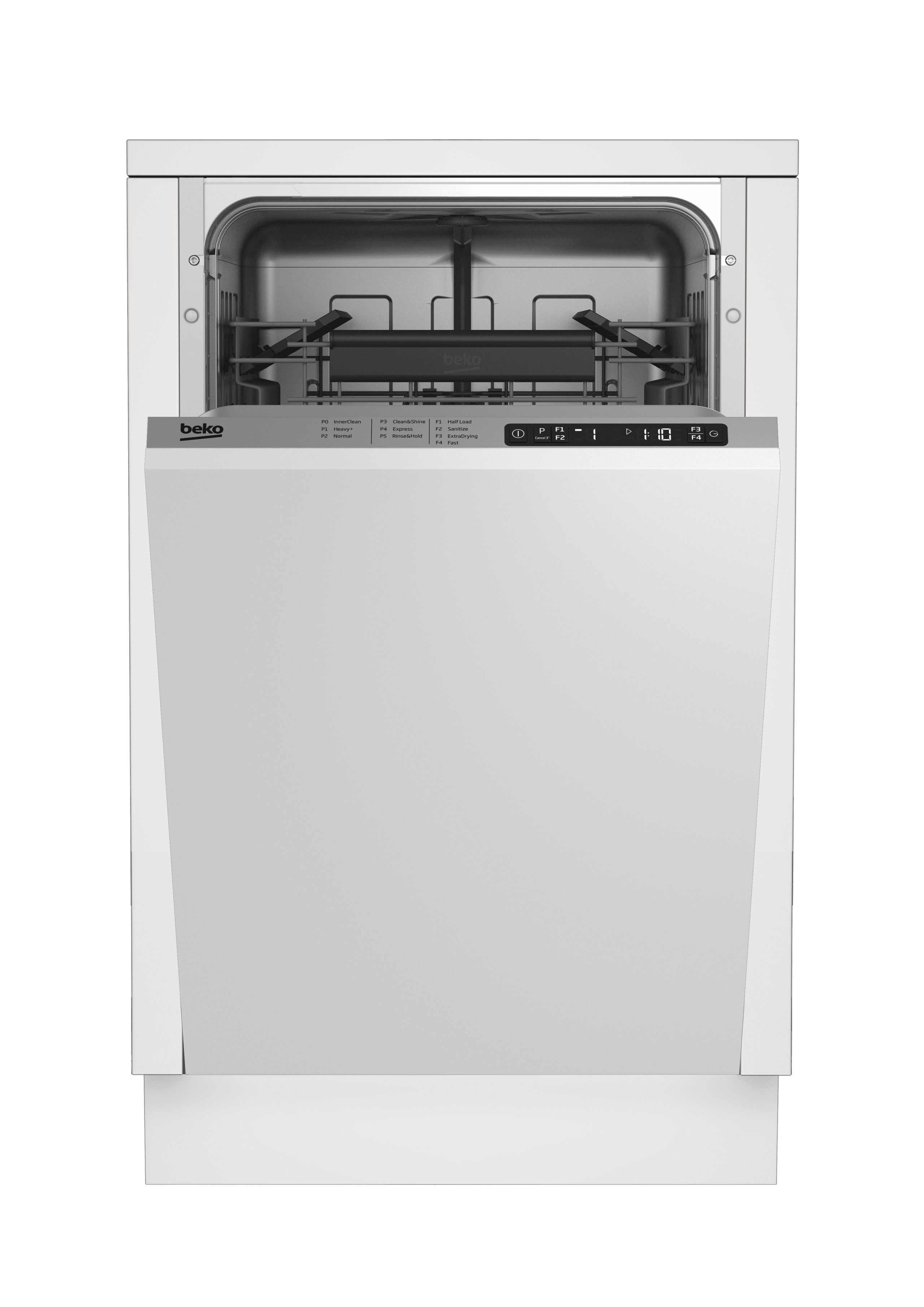 Beko DIS25840 Slim Size Dishwasher, 8 Place Settings, 48 Dba, Fully Integrated Panel Ready