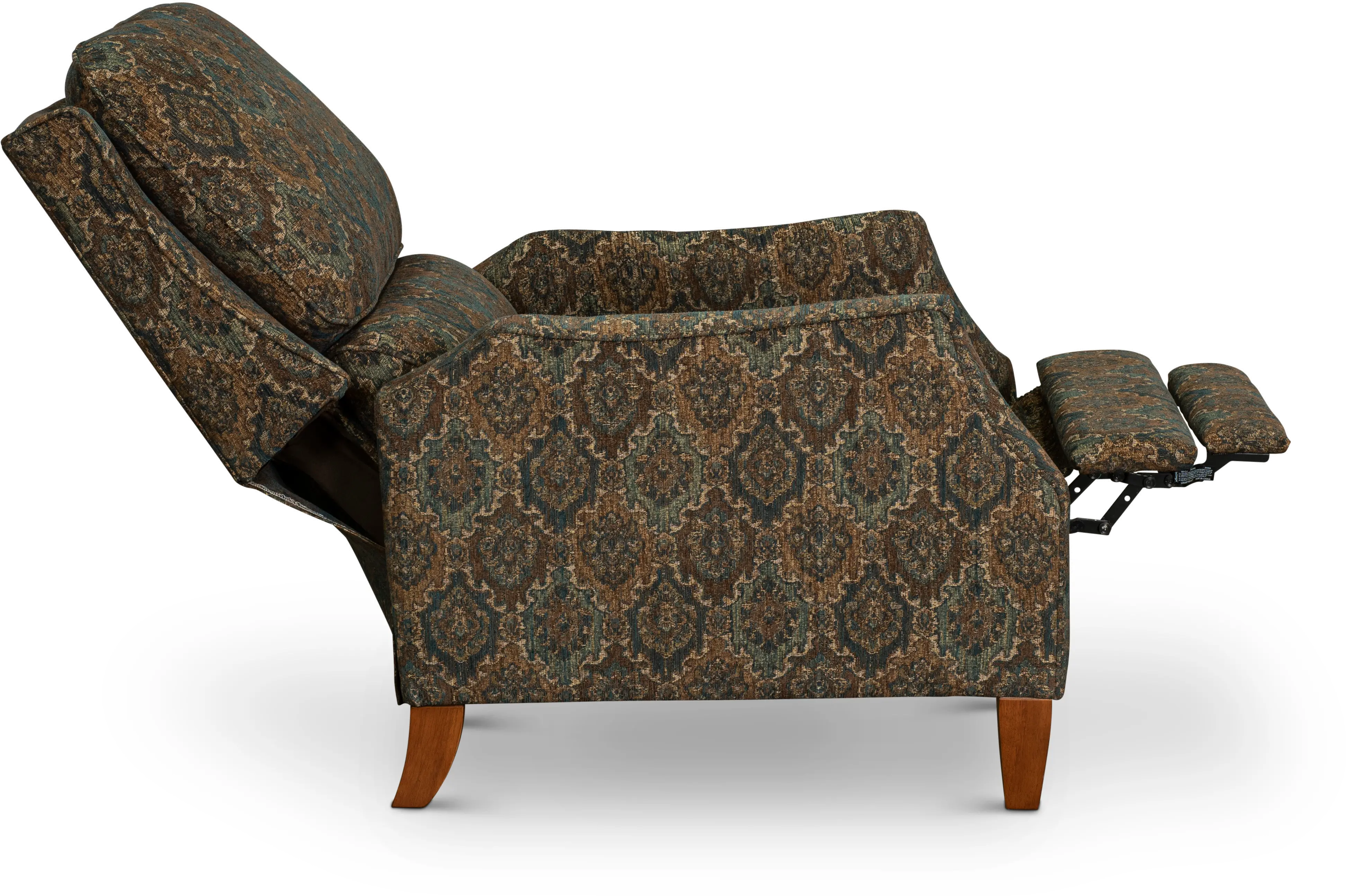 Sandlewood Traditional Brown High-Leg Pushback Recliner