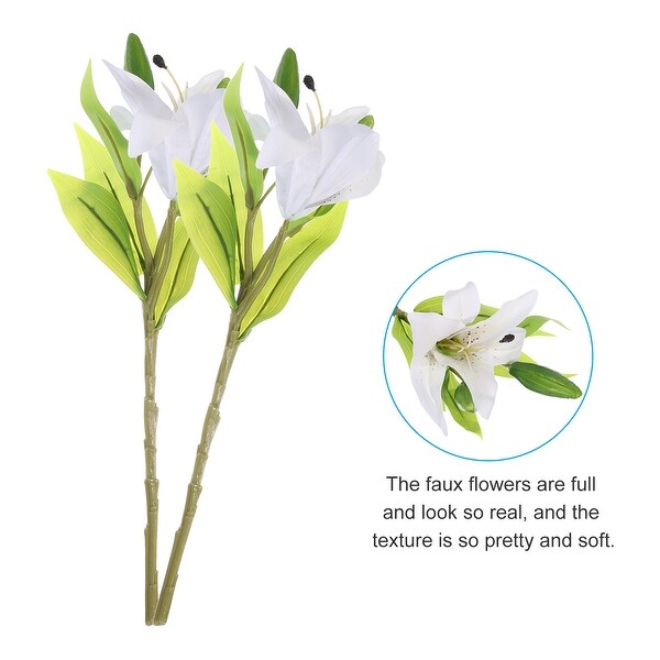 Lily Fake Flowers，Lily Artificial Flowers White Flowers Home Decor