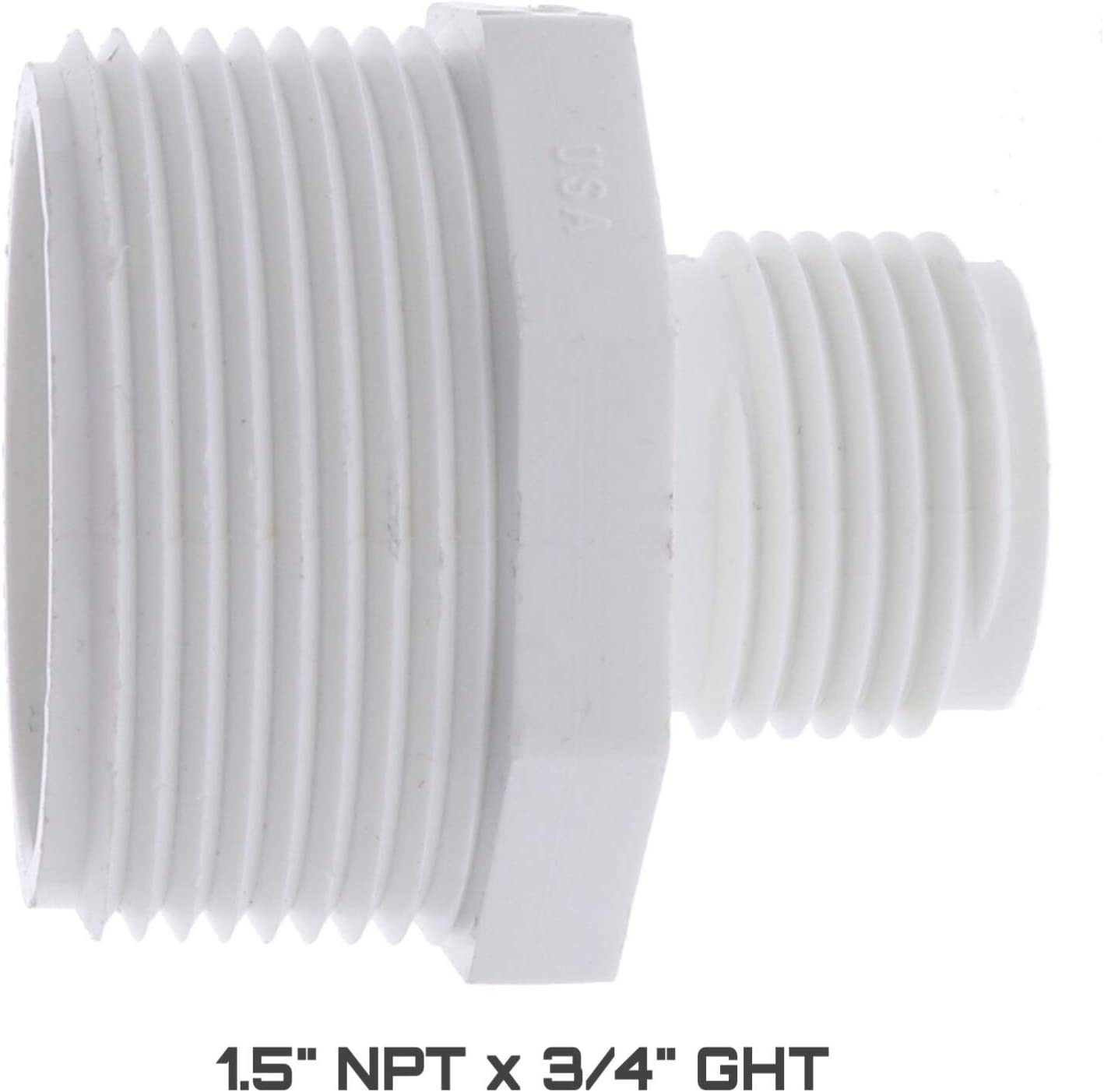 Van Enterprises PVC Garden Hose Adapter (Male 1.5